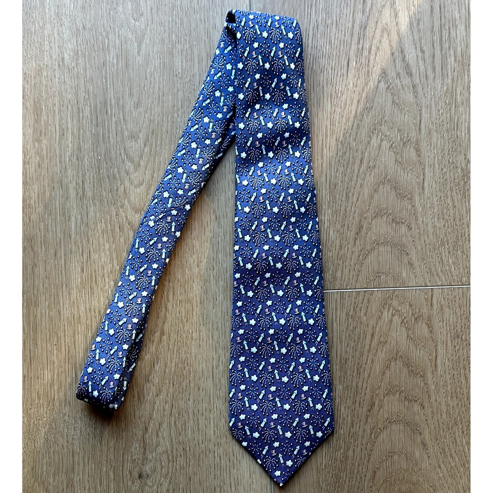 Vineyard‎ Vines Patriotic Printed Necktie 4th of July Fireworks Independence Day